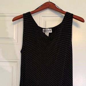Ronni Nicole Black Sleeveless Polka Dot Maxi Dress